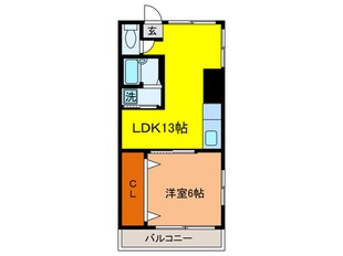 明神マンションⅠの物件間取画像